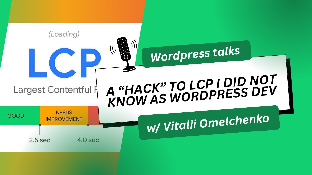 How to fix your image LCP (Largest Contentful Paint Element) for Wordpress website - without plugins