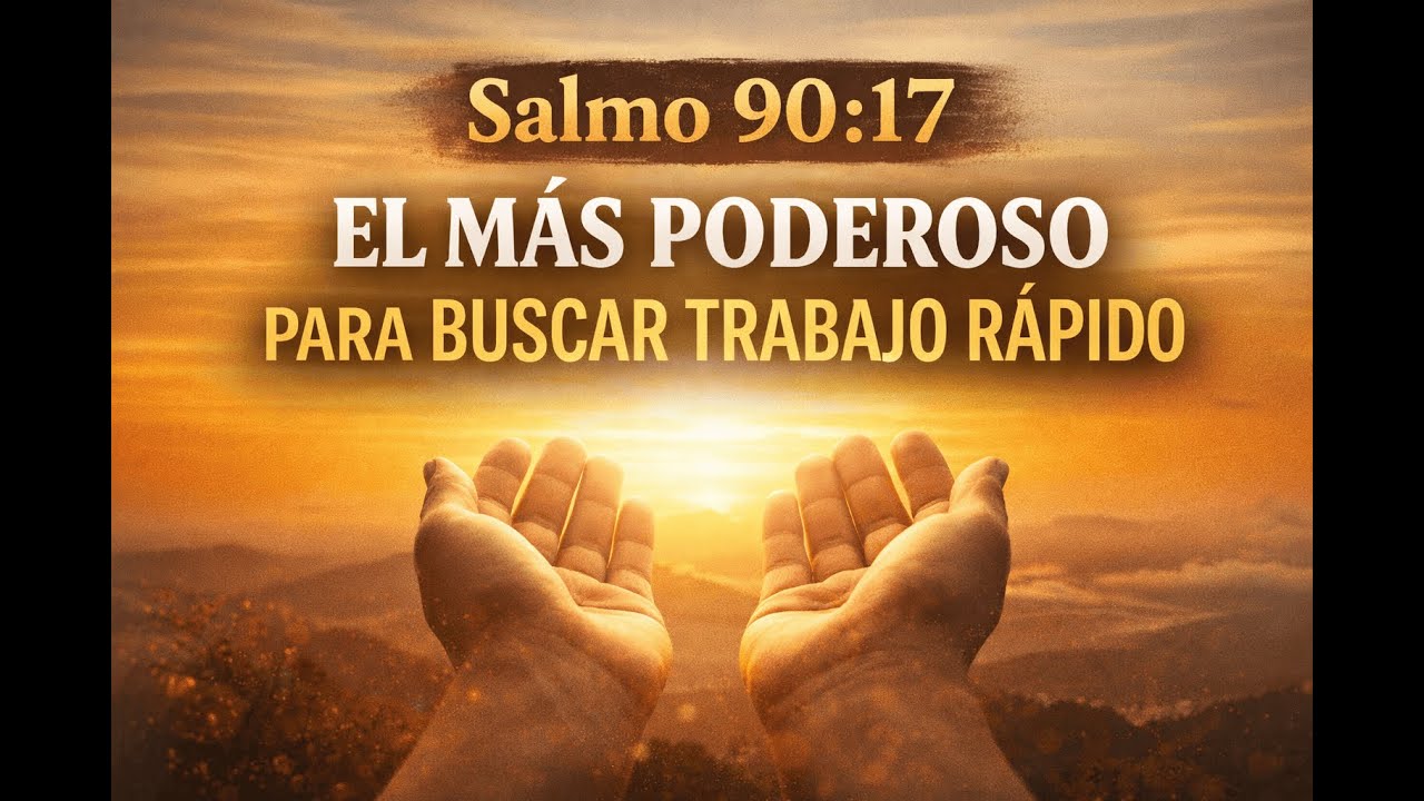 Si estás SIN TRABAJO,  guarda y ora este Salmo a diario | Salmo 90:17