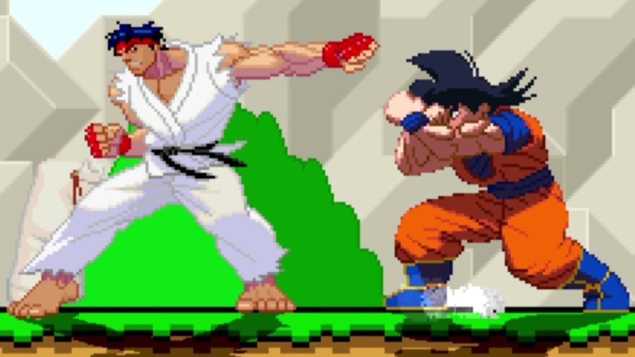 RYU VS GOKU | MUGEN BATTLES | FUNNY GAMING