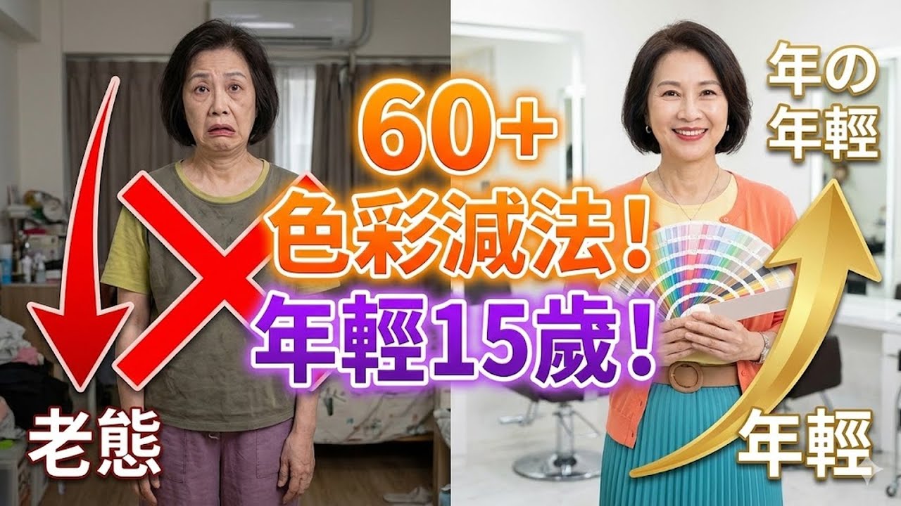 女人過了60歲，學會這招“色彩減法”，不整容、不醫美，視覺年齡立刻年輕15歲！#女人 #60歲 #色彩減法 #年輕 #穿搭秘訣 #時尚  #美妝