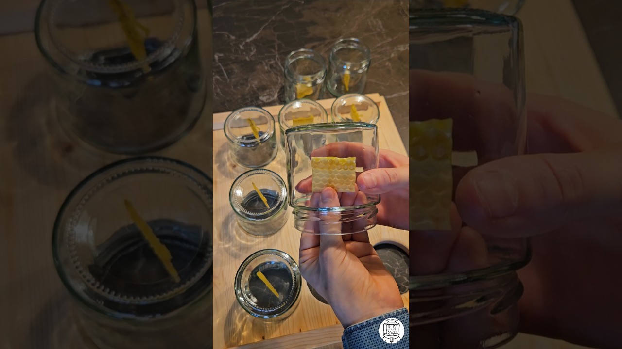 How I Prepare Jars for Comb Honey Production 🐝🍯 #bee #beekeeping #пчеловодство #honey #honeybee