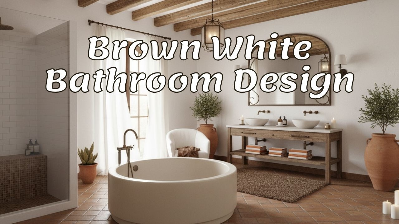 Brown And White Bathroom Ideas That Create A Warm, Elegant, And Timeless Spa-Like Space Bathroom