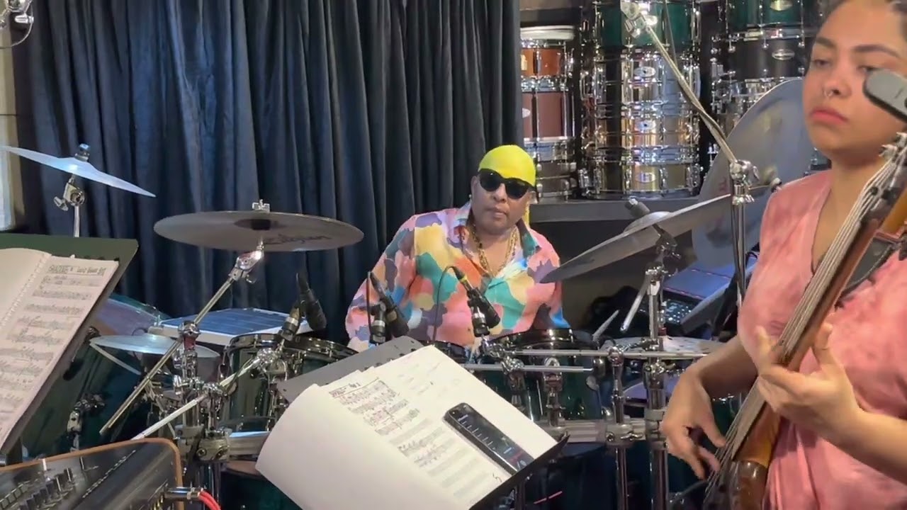 Drums Shivamani with Silk his ￼ favourite band ￼