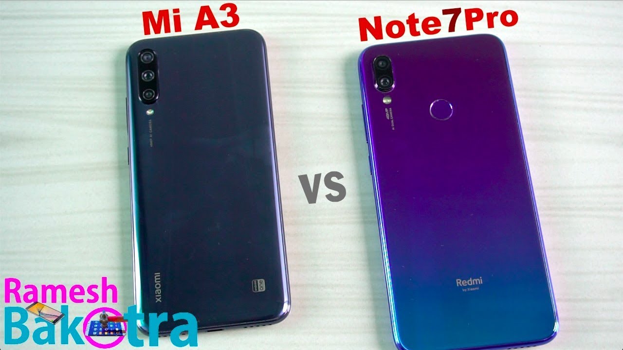 Mi A3 vs Redmi Note 7 Pro SpeedTest and Camera Comparison