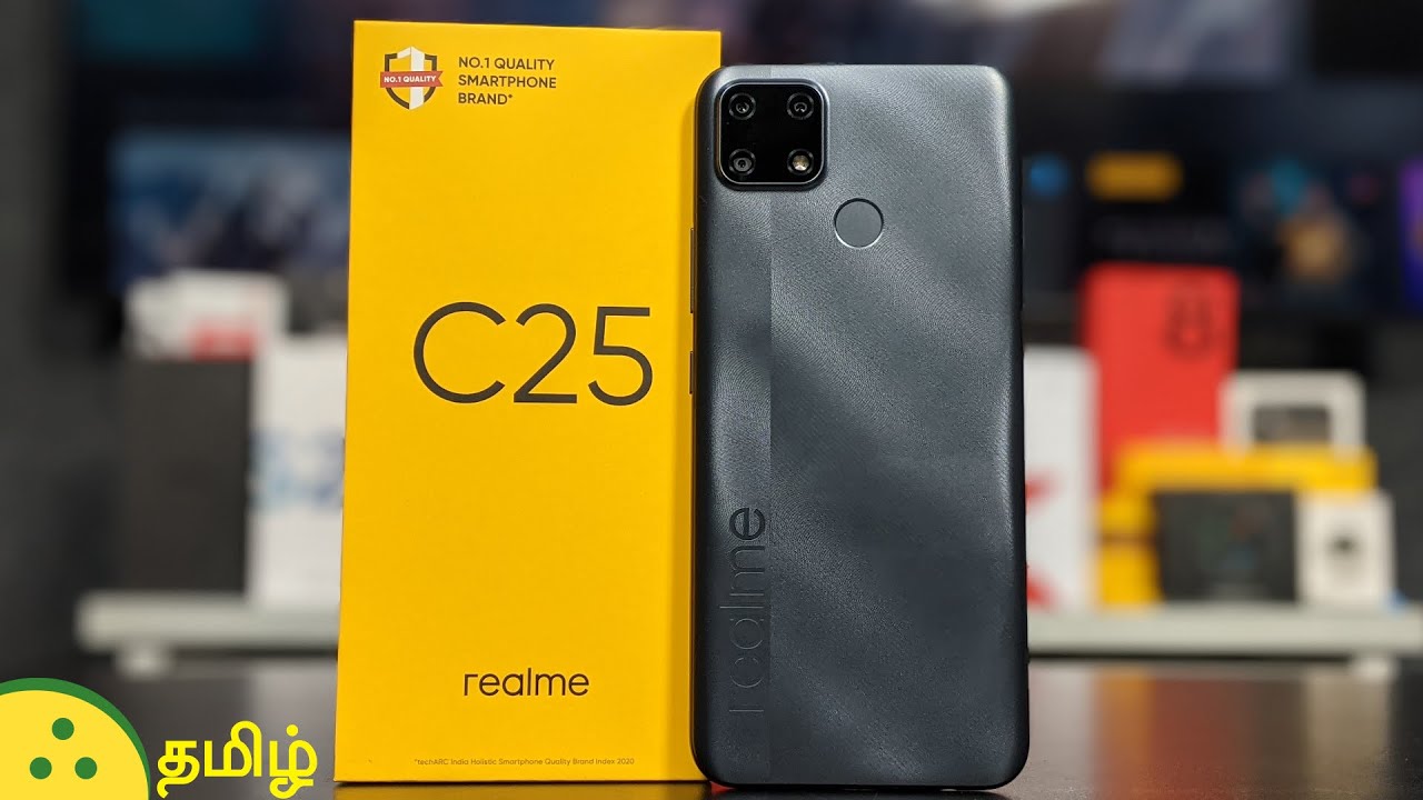 realme C25 Tamil Unboxing and First Impressions — TÜV Rheinland certification, 6000mAh battery