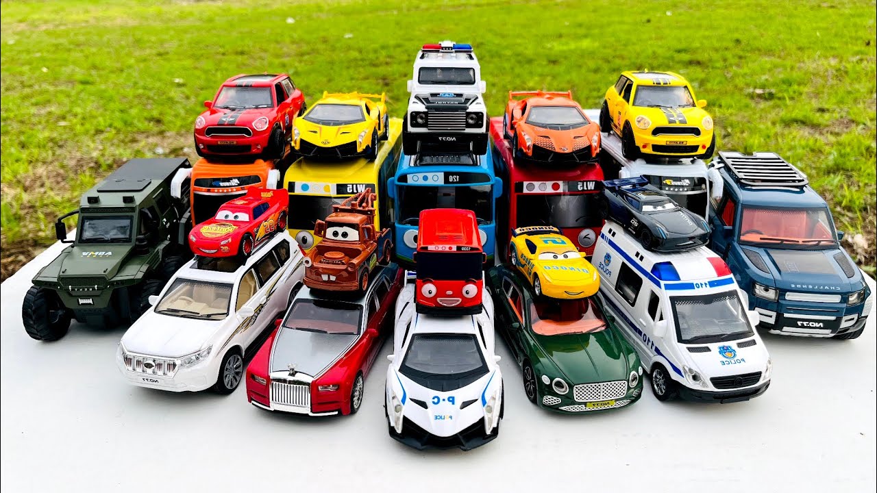 Disney Pixar Cars Unboxing Review Lightning McQueen, Tow Mater, Doc Hudson, Sally Carrera, Tayo #445