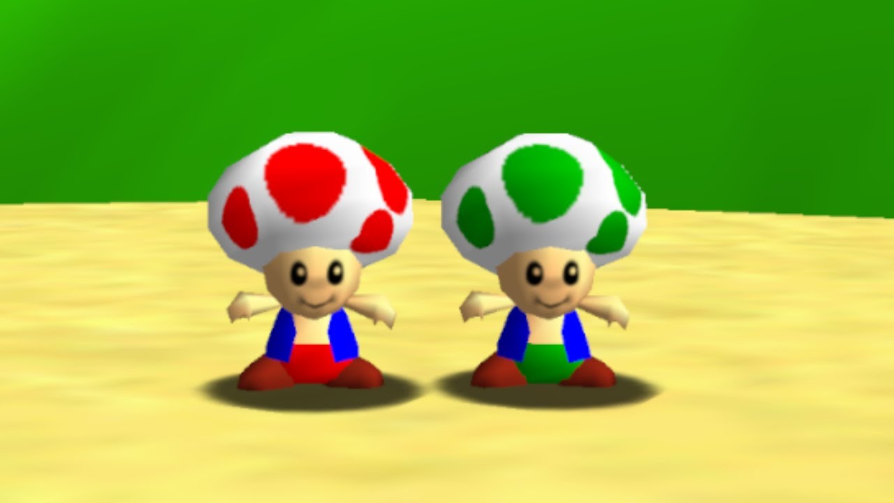 Toad in Mario 64 (2 Players) - Full Game 100% Walkthrough