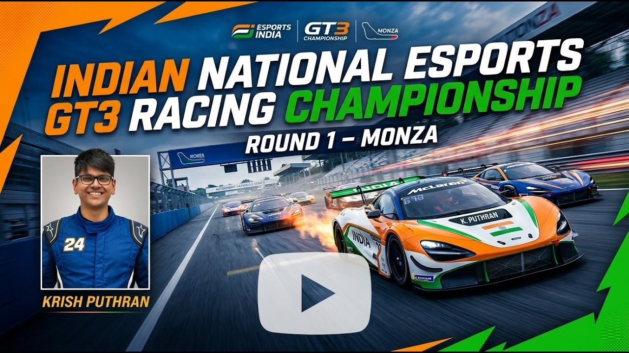 Krish Puthran Takes P2 in Indian National Esports GT3 Championship-Round 1 Monza Jr. Endurance