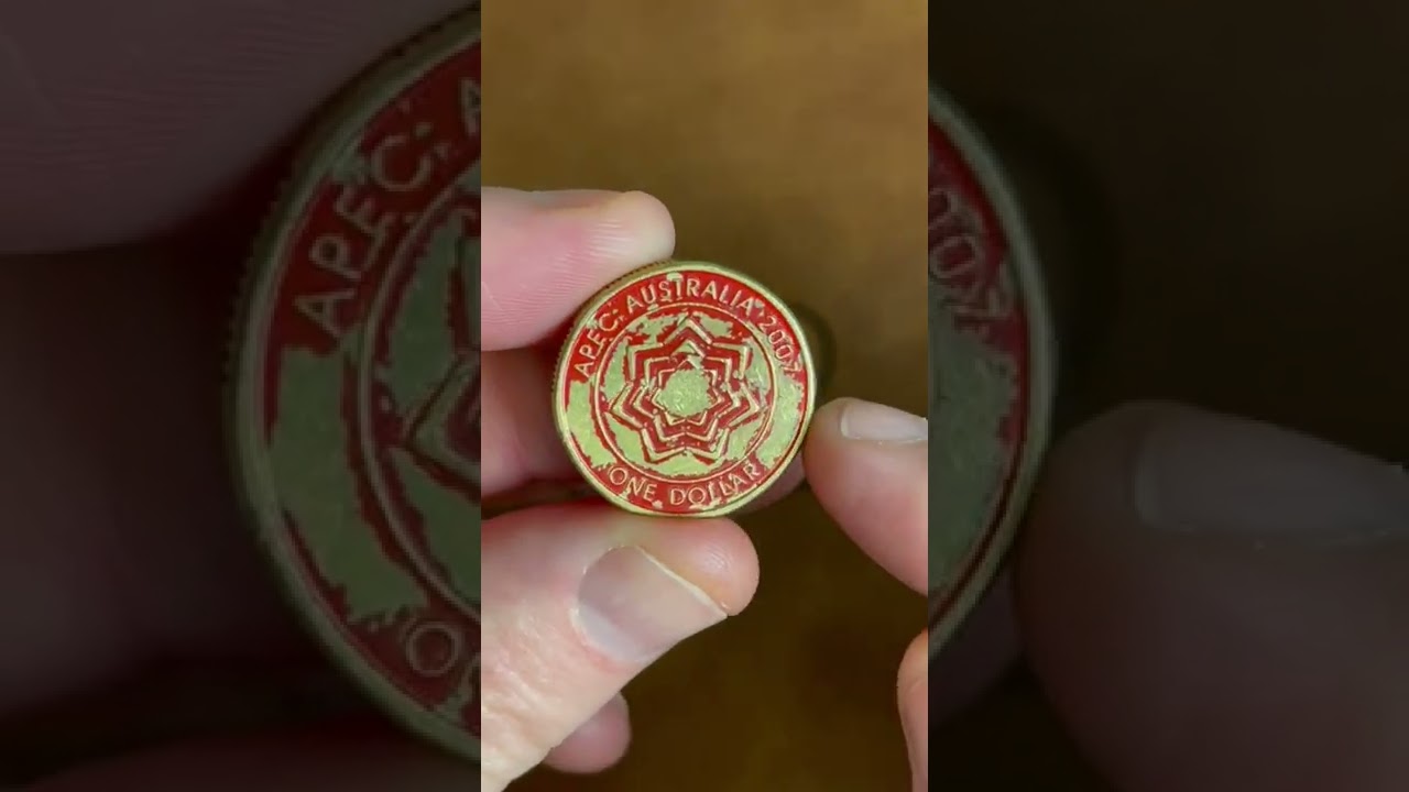 Red One Dollar Coin