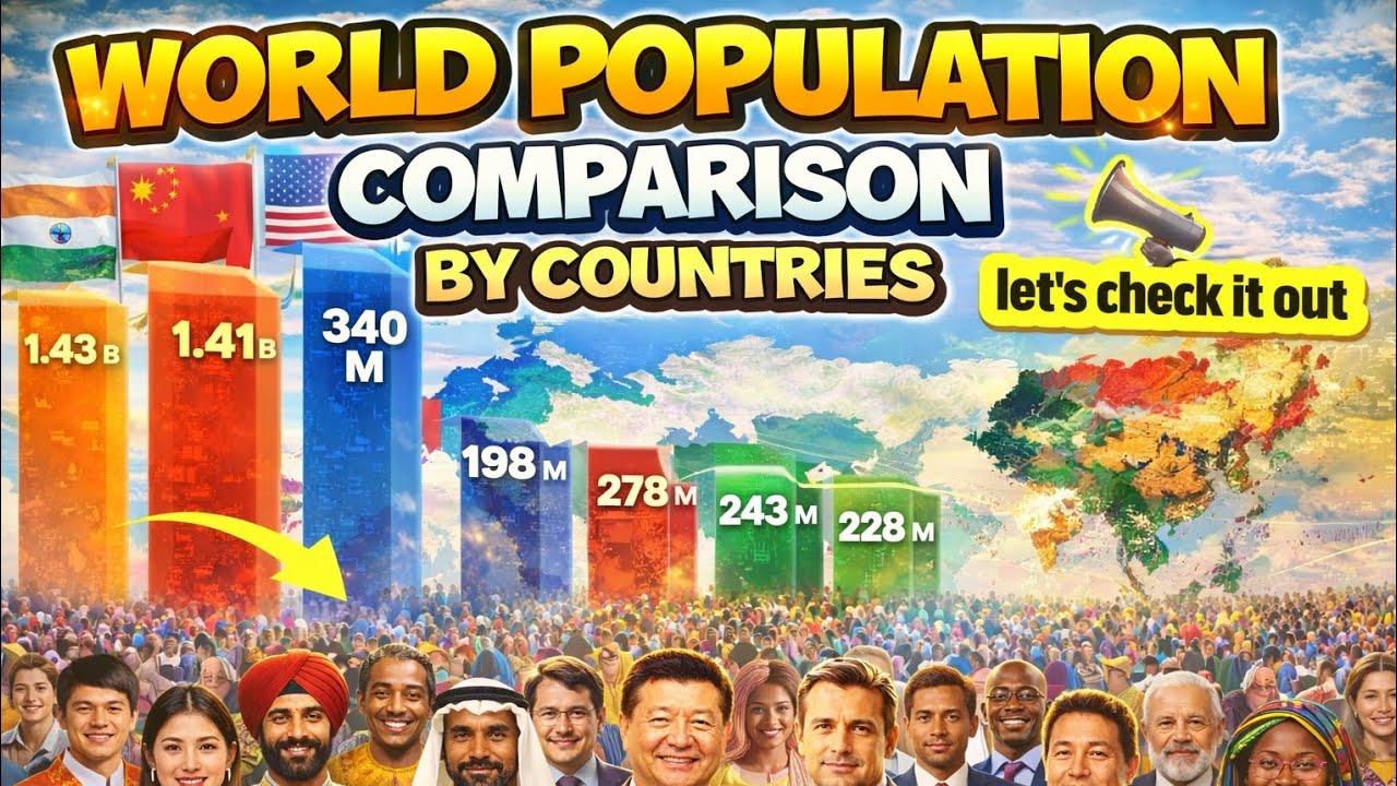 🌍 World Population Ranking 2026 | All Countries Compared #WorldPopulation#PopulationRanking