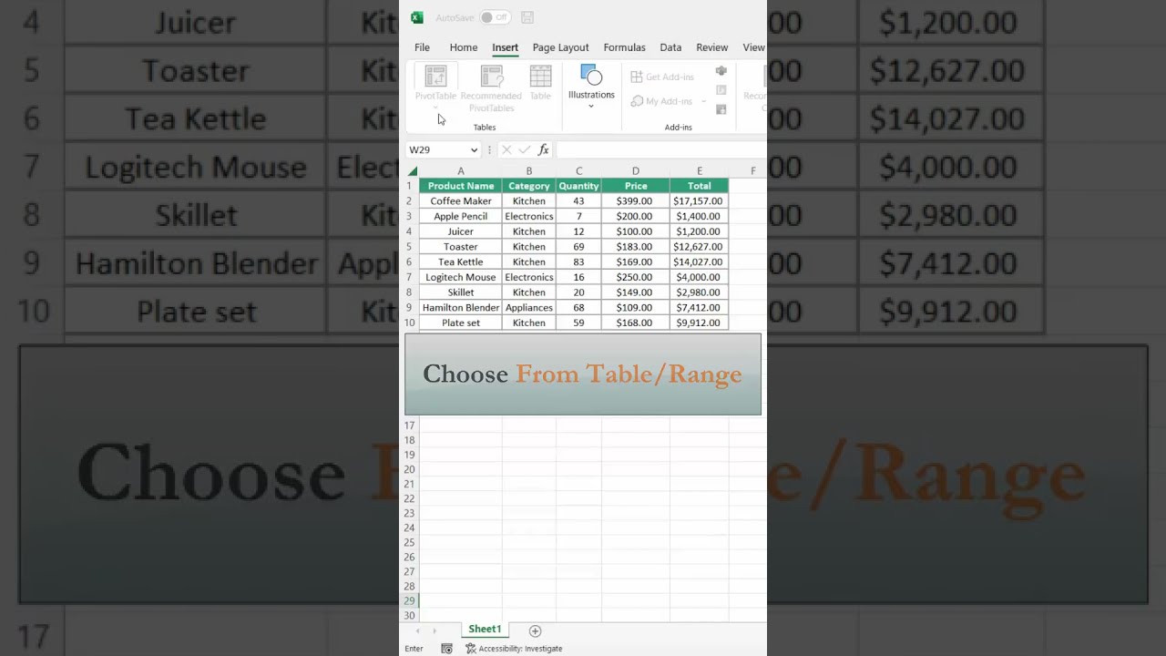 How to Create a Pivot Table in Excel