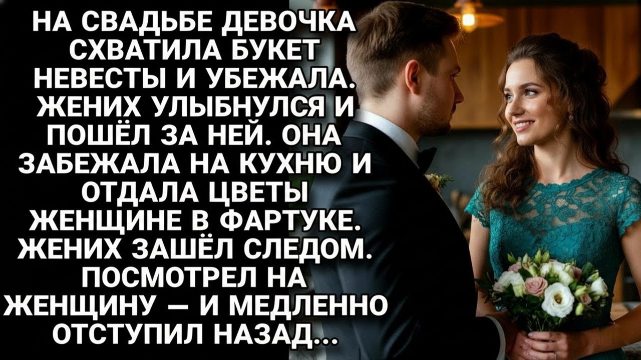 Девочка схватила букет невесты и убежала. Жених пошёл за ней — и увидел ЕЁ на кухне...