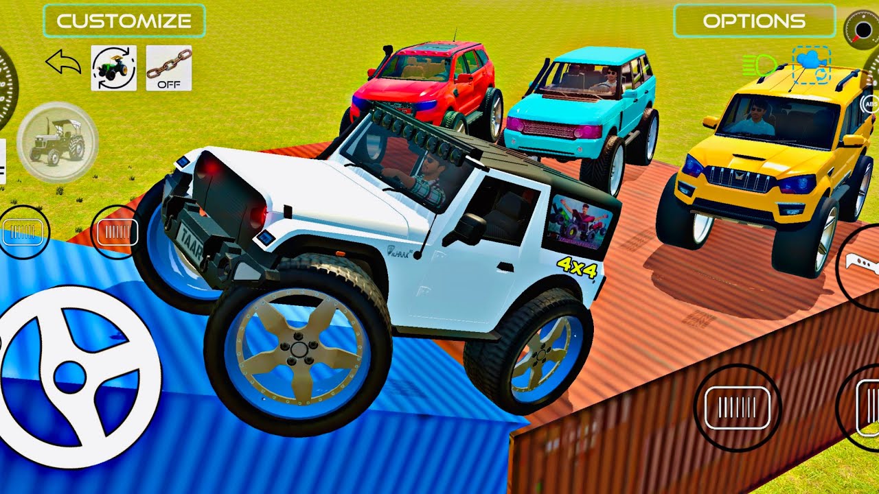 Driving Fortuner 4x4 and Thar offroading gameplay in Game 🔥 #fortuner #thar4x4 #newsupdate #gameplay