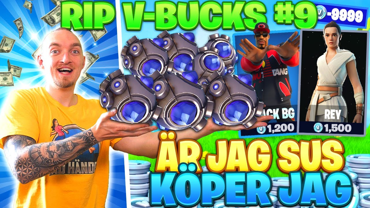 KÖPER SKINS FÖR VARJE GÅNG JAG ÄR SUS I FORTNITE *RIP V-BUCKS*