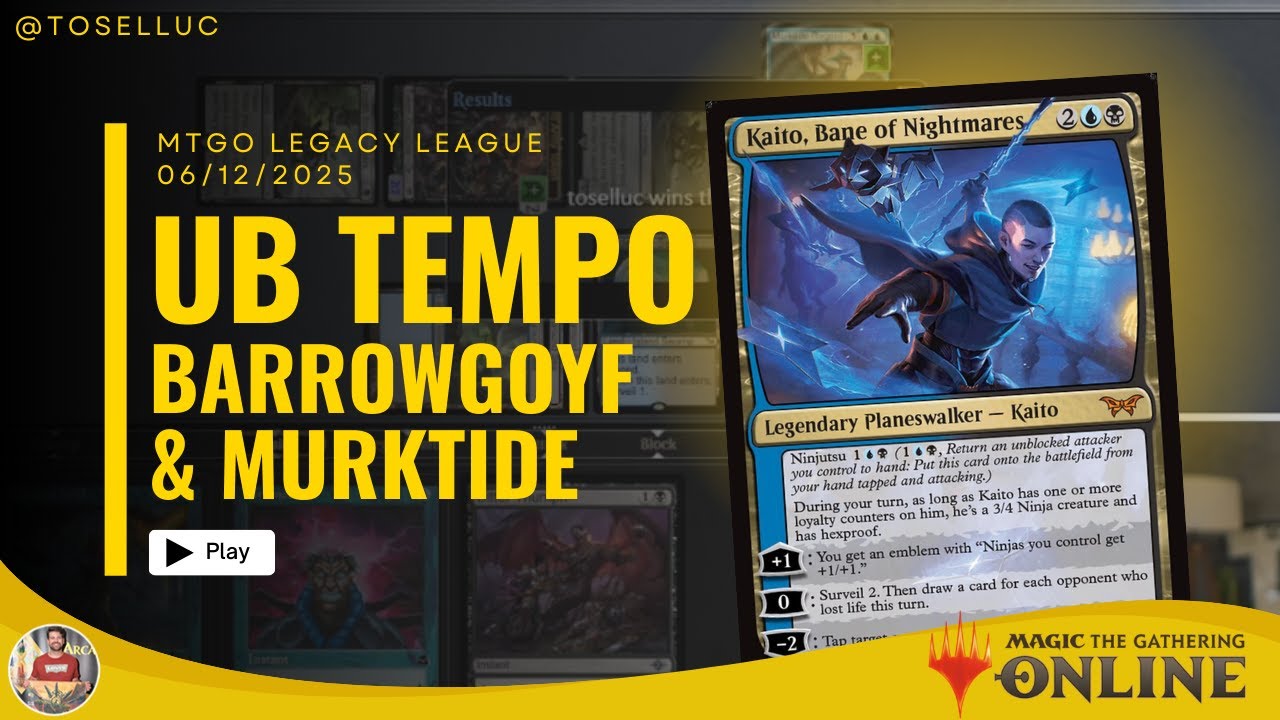 UB Tempo Barrowgoyf & Murktide Regent (Italian Commentary) | MTGO Legacy League 06/12/2025 toselluc