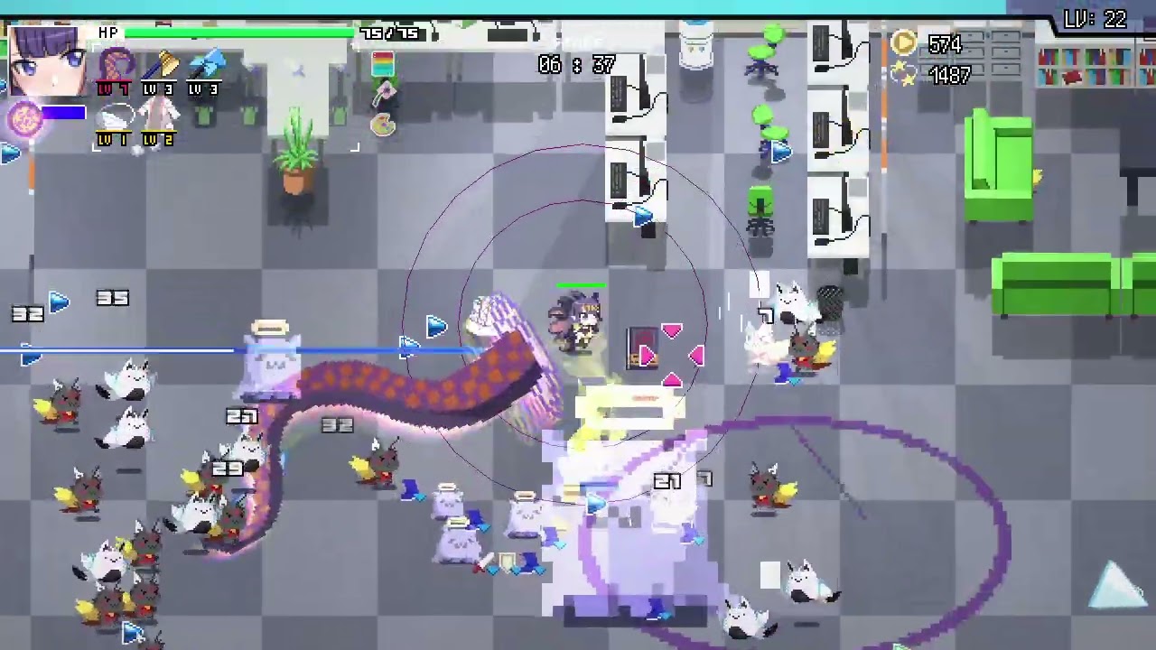 HoloCure S01E04 Ninomae Inanis, Stage 2, New record, 2 Collabs, Bible, 3 tries