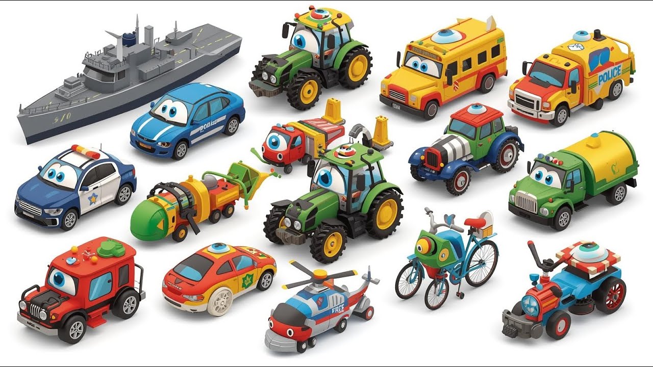 Learn ABC With Vehicles – Cars, Buses, Airplanes, and Boats Song