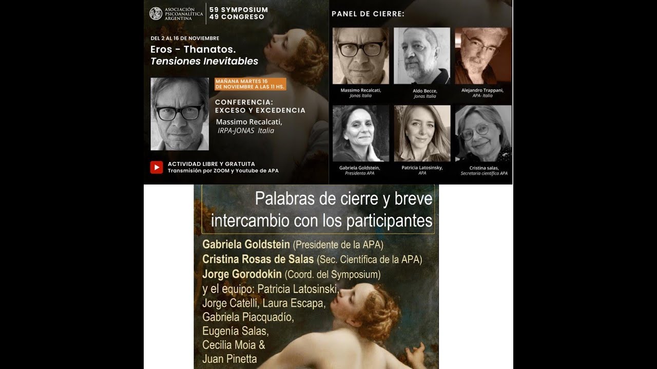 59 Symposium 49 Congreso APA Eros -Thanatos. Tensiones inevitables