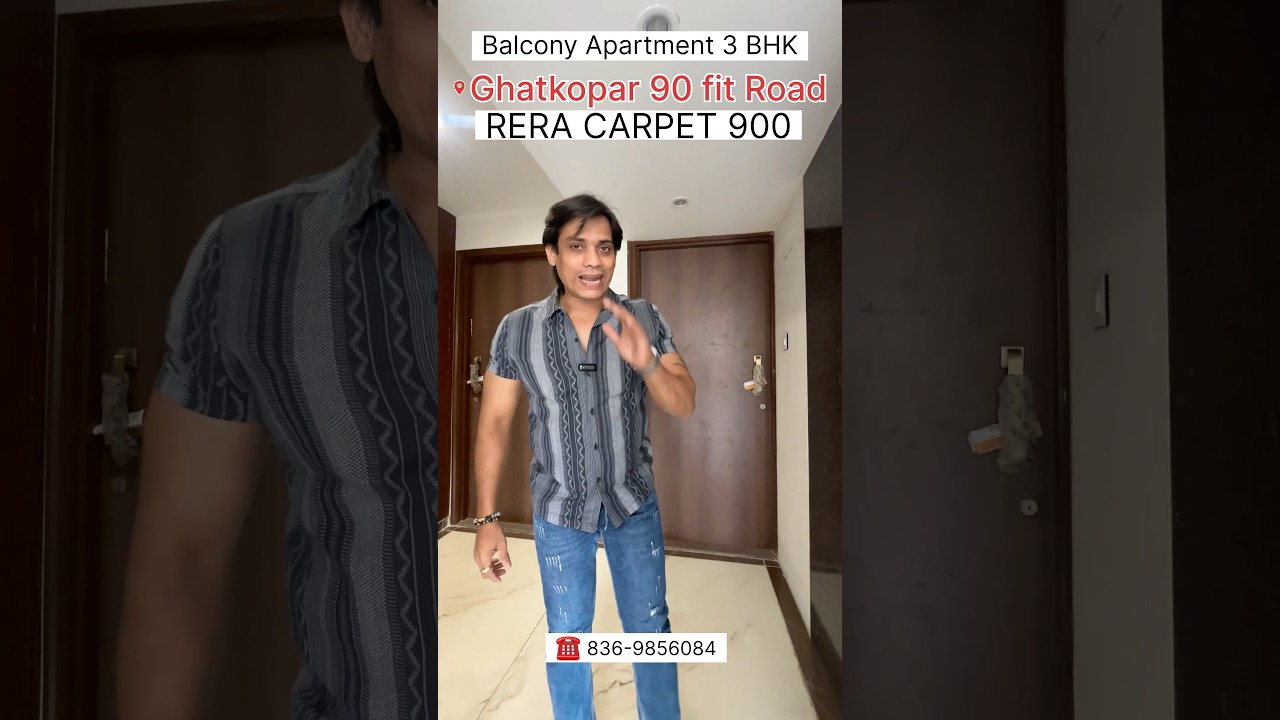 3 BHK Balcony Apartment Ready To move in Ghatkopar 90 fit Road