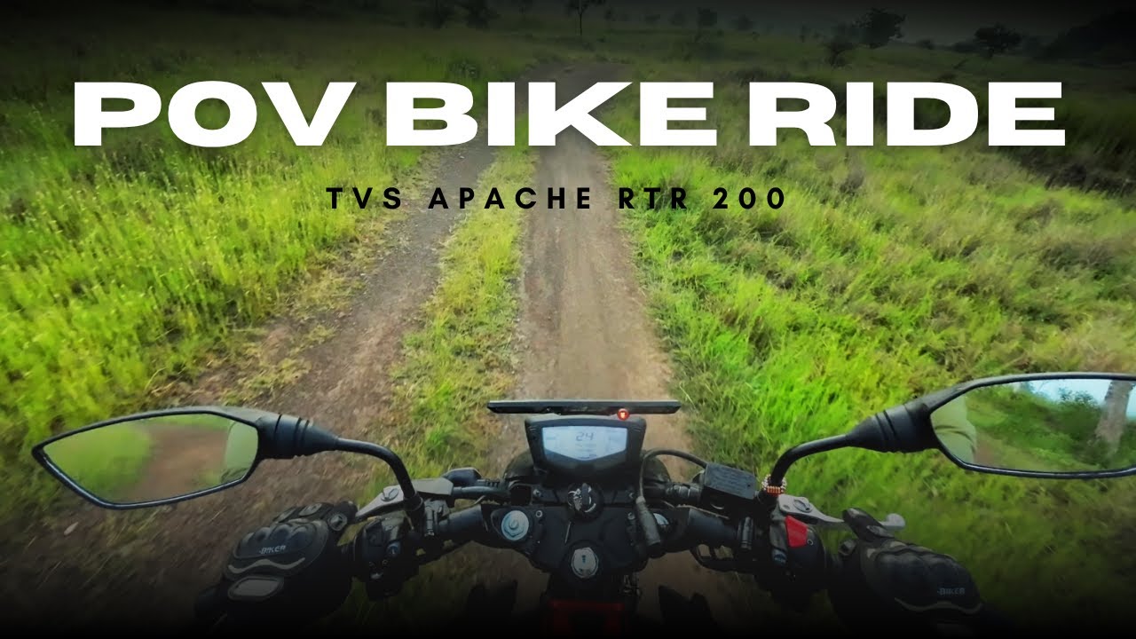 TVS Apache RTR 200 4V POV bike ride and Exhaust Sound #Apache #pov #offroad