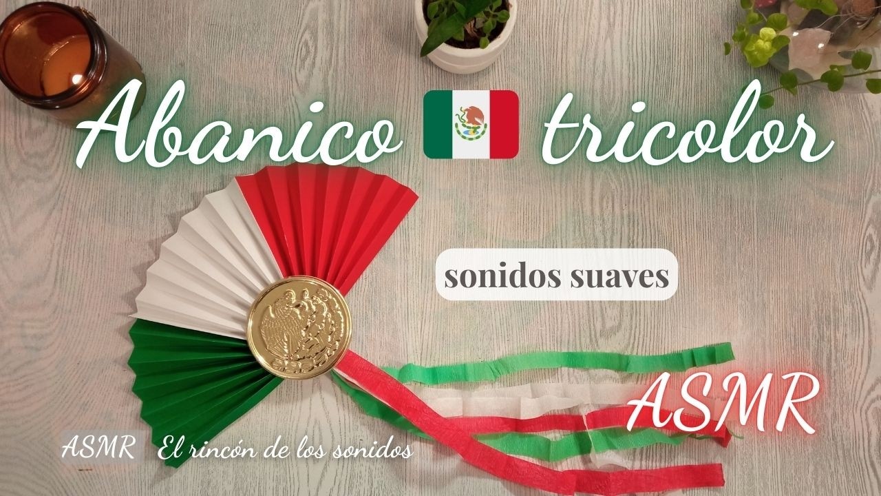 Abanico tricolor de papel bond 🇲🇽 | Manualidades fáciles Fiestas Patrias (ASMR papel)