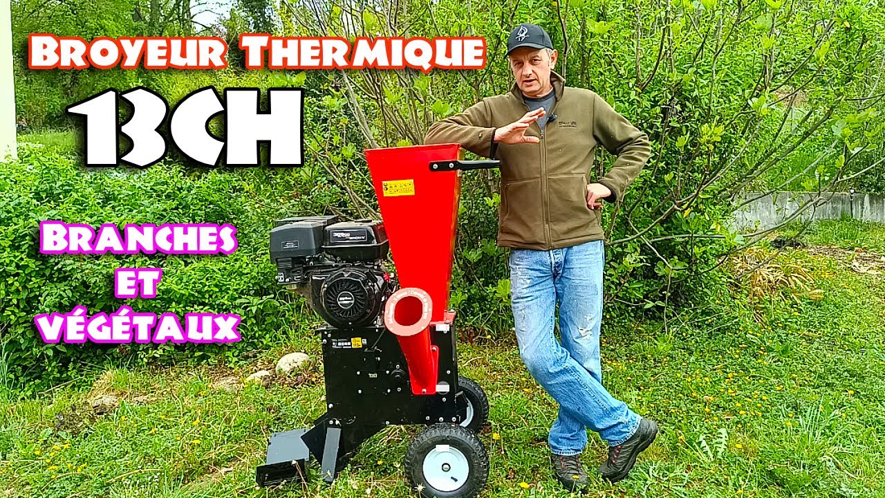 Broyeur Thermique de branches et végétaux 13CH