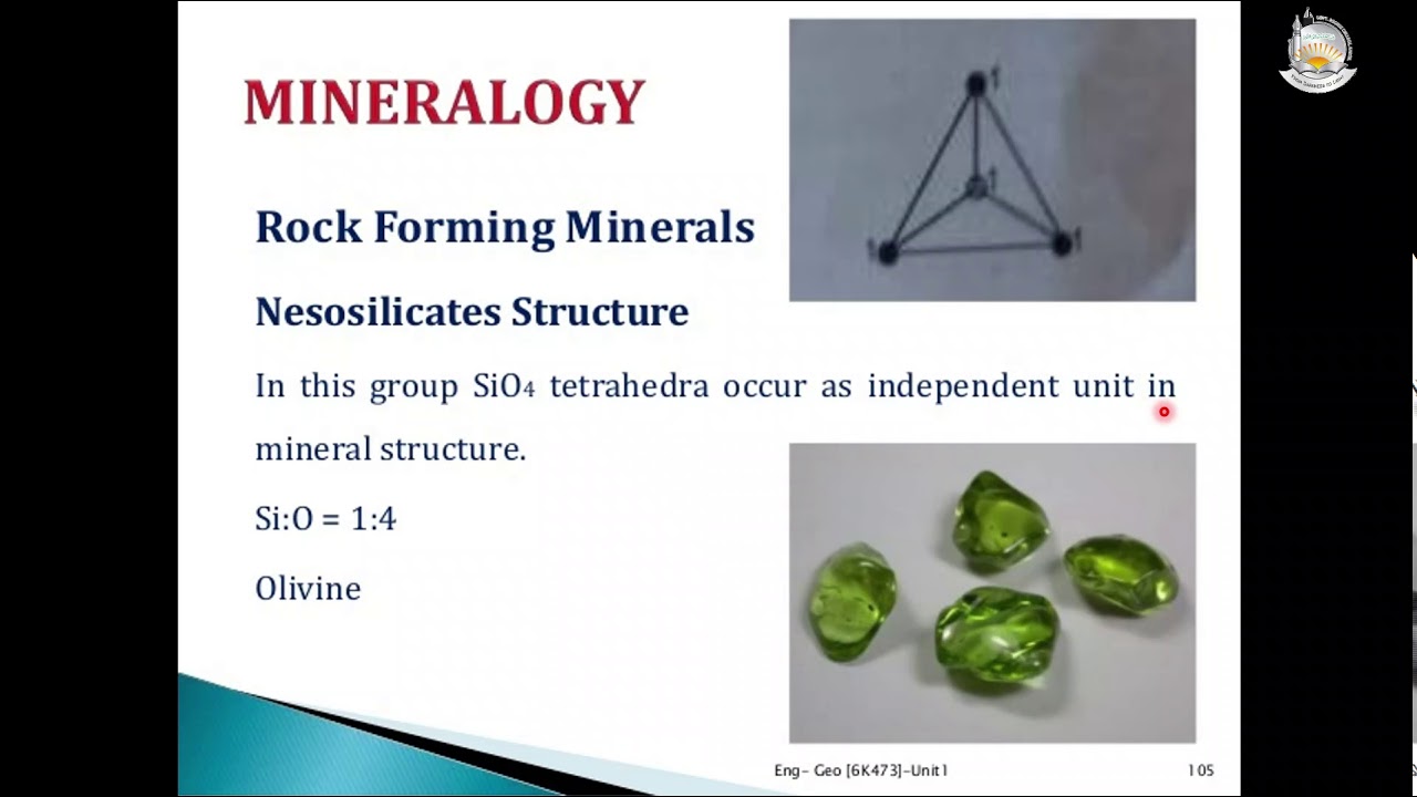 Minerology- Silicate Minerals and Types