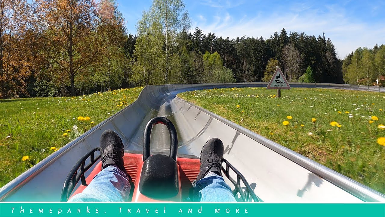 Twinbob Rodelbahn (Onride) Video | Bayern Park Reisbach 2023 | Sommerrodelbahn Wiegand
