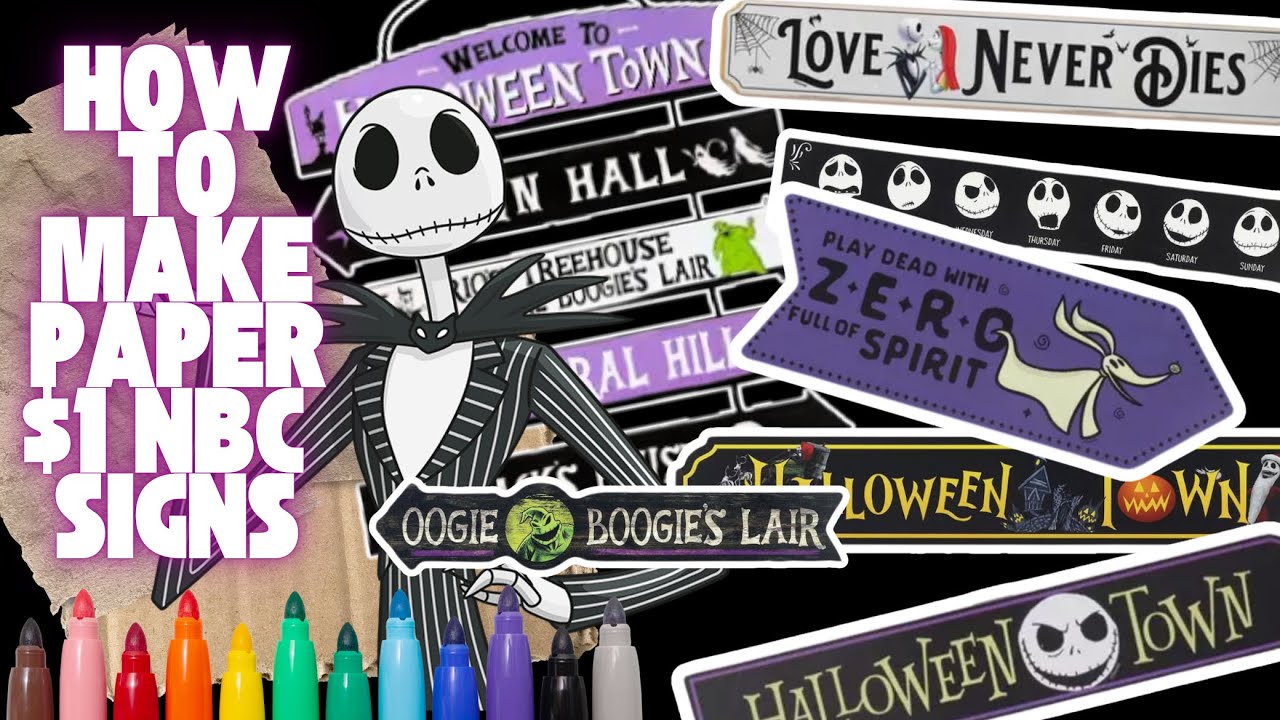 🎃 DIY Nightmare Before Christmas Decorations! Dollar Tree Halloween Hacks & Easy Paper Props 👻