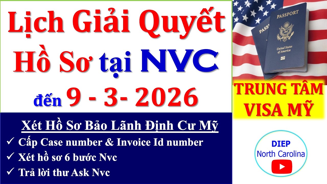 Lịch Giải Quyết HỒ SƠ ĐỊNH CƯ MỸ tại NVC || Cập nhật ngày 2/3/2026 |Nvc processing time