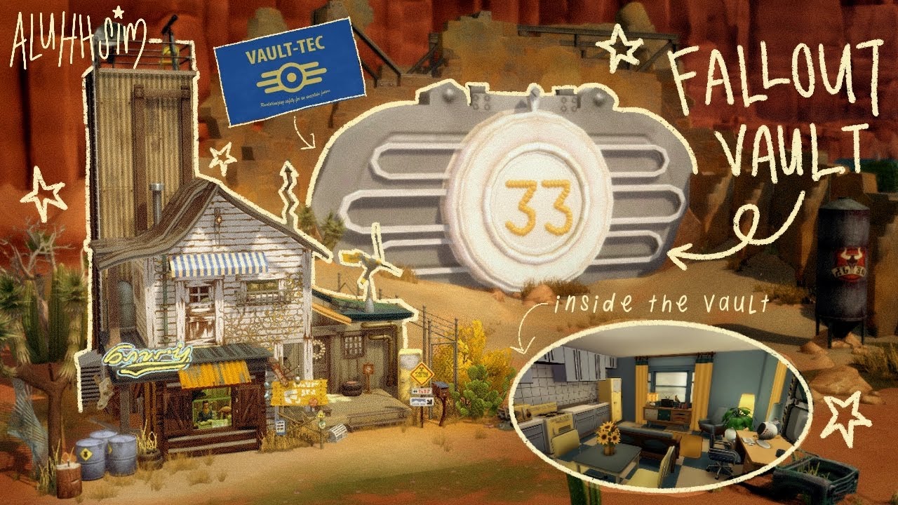 building a post-apocalyptic wasteland home & vault! ☢️📻👍the sims 4 long play 