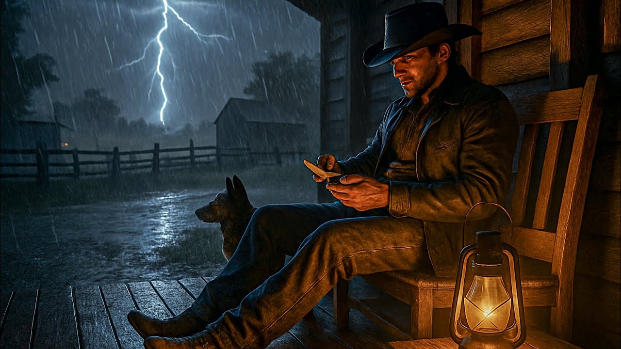Arthur Shelters on a Wooden Bench with His Loyal Dog During a Violent Farm Thunderstorm|RDR2 ASMR