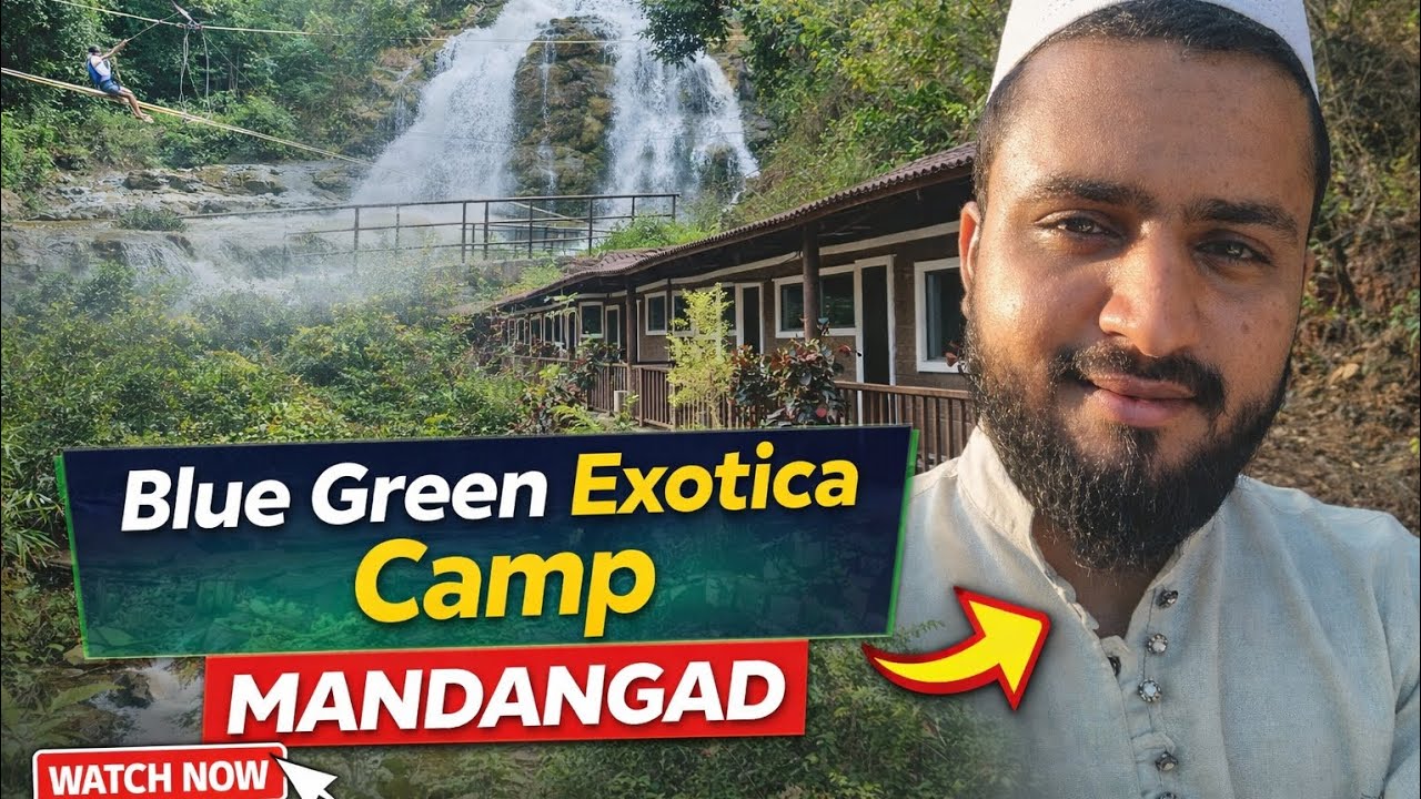 Blue Green Exotica Camp Mandangad 🌊 | Waterfall Resort Vlog | Best Nature Stay in Maharashtra