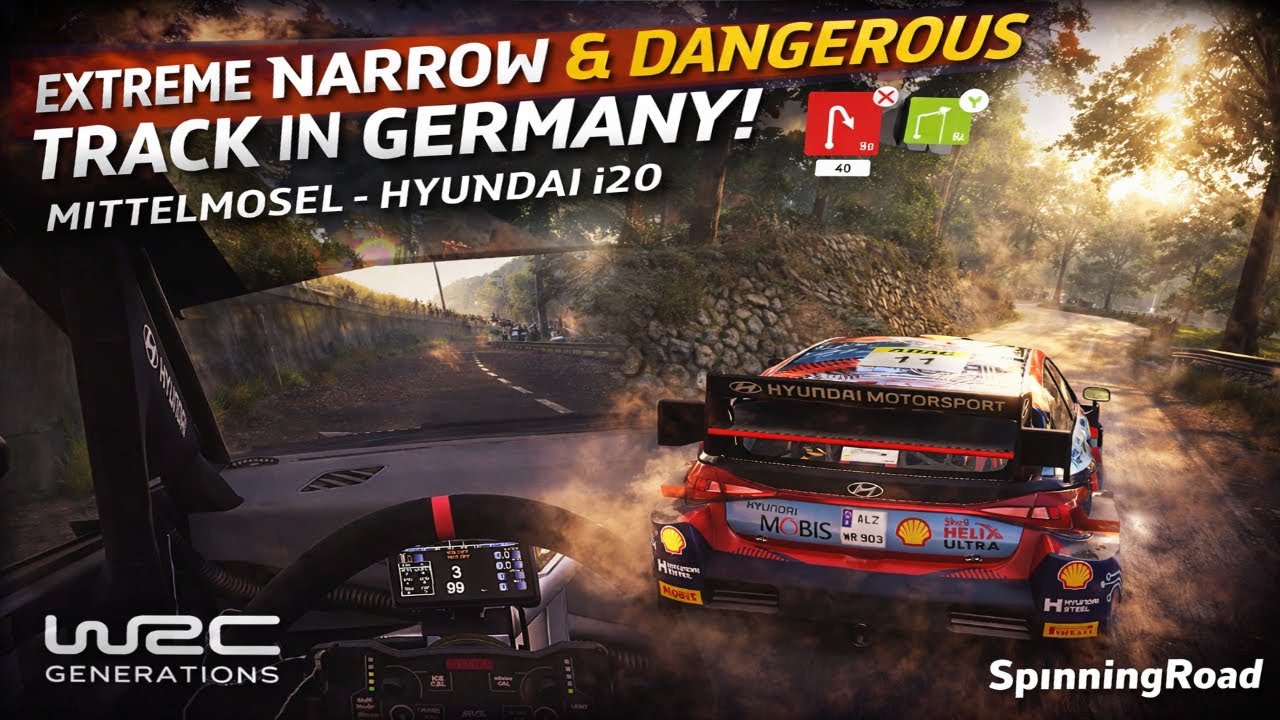 Narrow but Brutal! Mittelmosel Stage Germany | Hyundai i20 WRC – WRC Generations