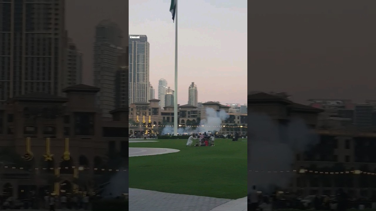 Canon fire at burjpark #dubai #uae #downtown #canon #fire