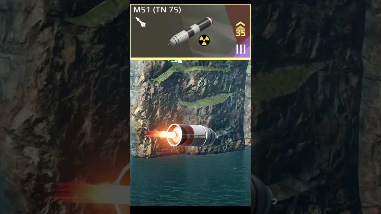 Launch (4x)☢️M51 (TN 75) nuke☢️missiles #modernwarships #modernwarshipsgameplay