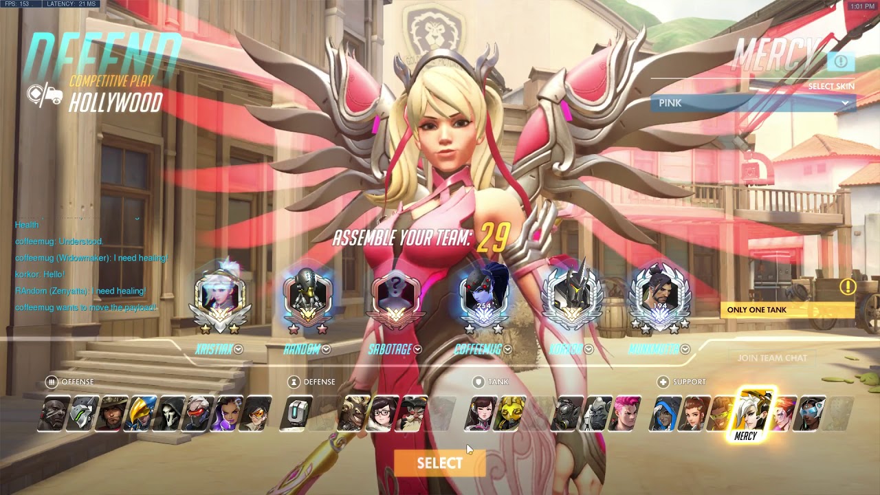 Overwatch Grandmaster - 3 Wins, 1 Draw | Golden Weapon Pink Mercy Gameplay