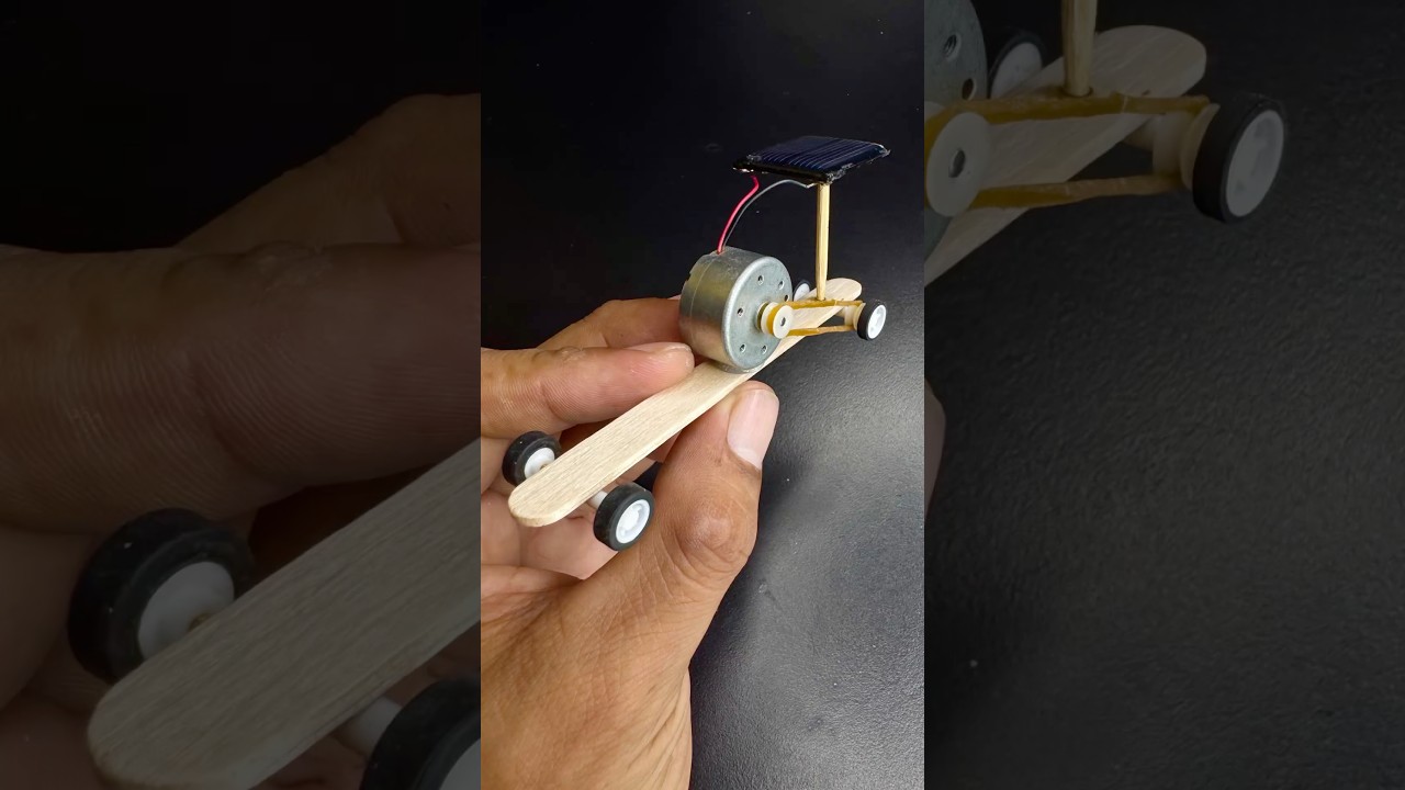 diy mainan dari dinamo bertenaga matahari #creative #toys #diy #craft #mainan