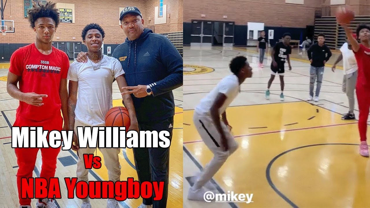 Mikey Williams Teaches NBA YoungBoy To Dunk Meets For The First Time
