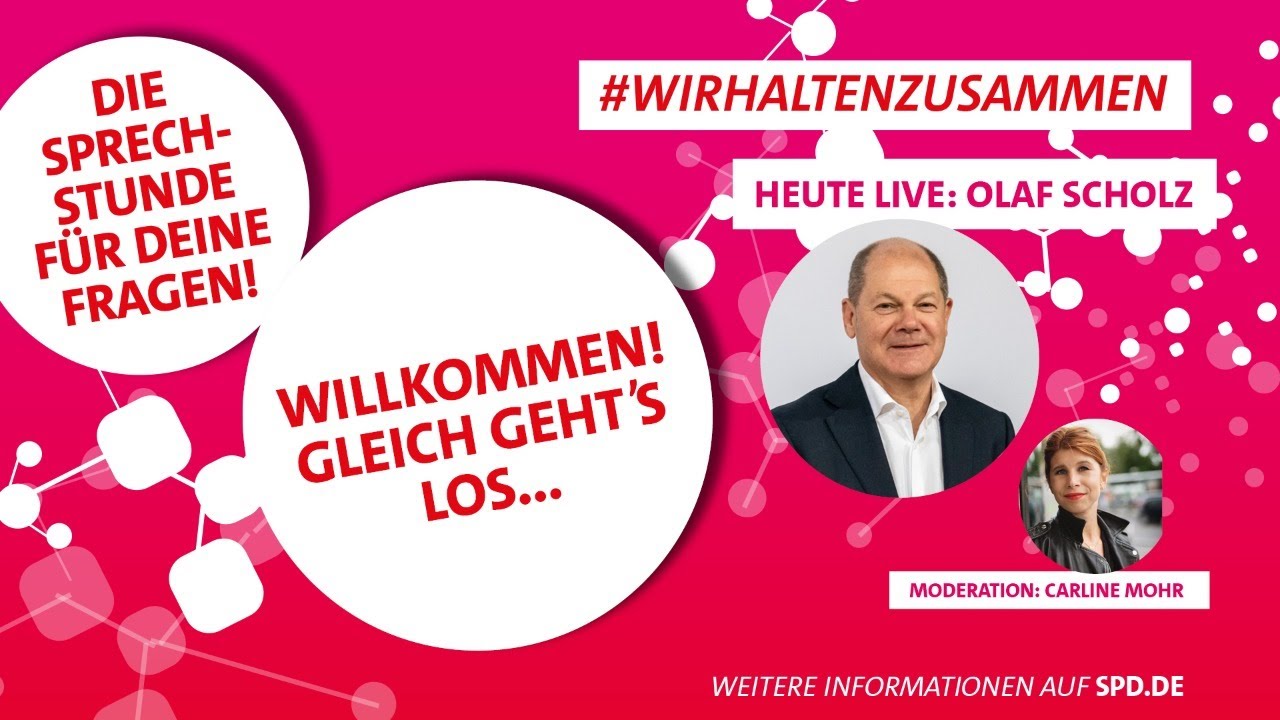 Vizekanzler & Finanzminister Olaf Scholz - B&uuml;rger*innen-Sprechstunde #1