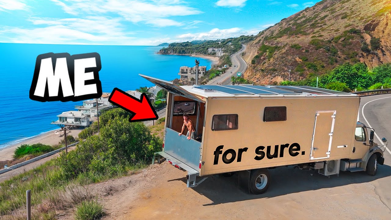 Living in a Box Truck Tiny Home in Los Angeles California