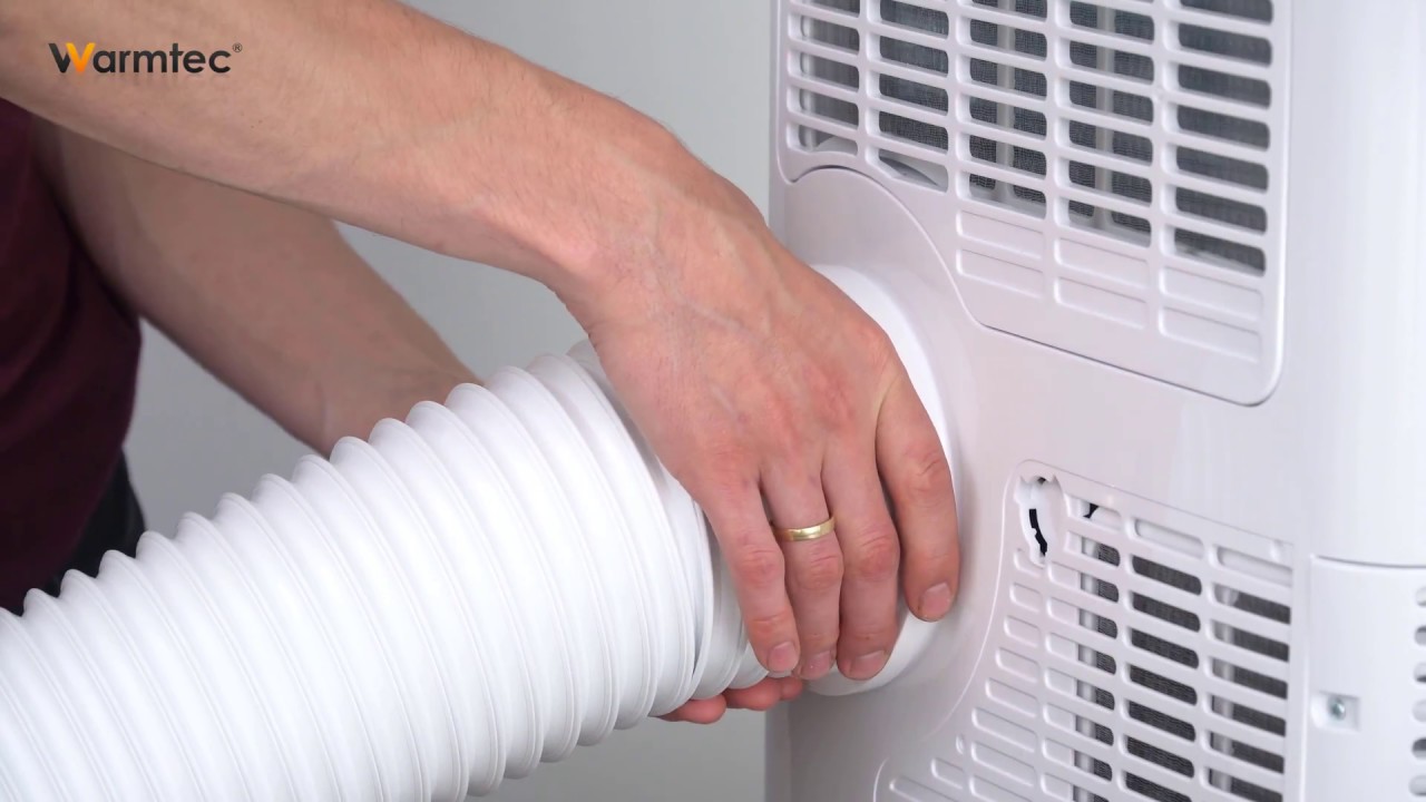 Jak zamontować rurę odprowadzającą ciepło z klimatyzatora przenośnego WARMTEC KP35W?