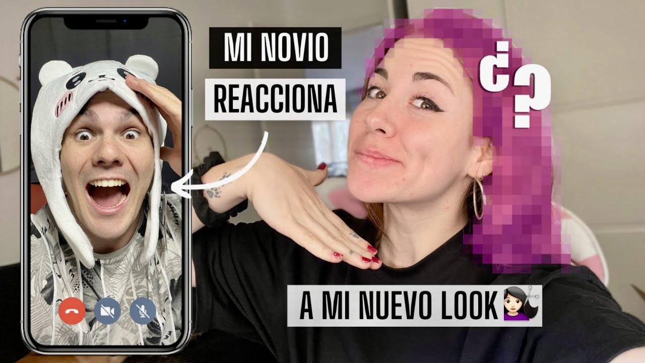 MI NOVIO reacciona a mi CAMBIO de LOOK 💇🏼‍♀️ *lloro porque no me gusta jajja perdón tengo la regla*
