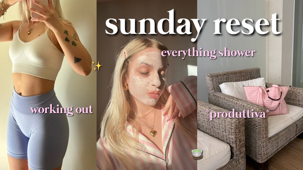 SUNDAY RESET VLOG🎀🥬🫧 I deep cleaning, everything shower, svuotaspesa, healthy recipe