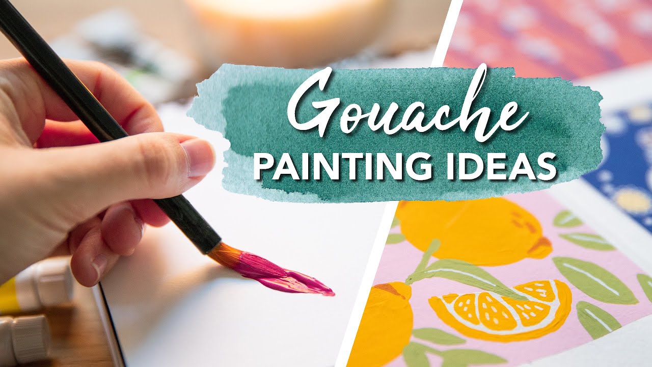 Простые и забавные идеи рисования гуашью для вашего альбома! 🎨