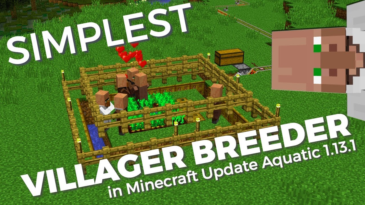 Как создать ПРОСТОГО заводчика для сельских жителей в Minecraft 1.13 Update Aquatic | Бесконечный...