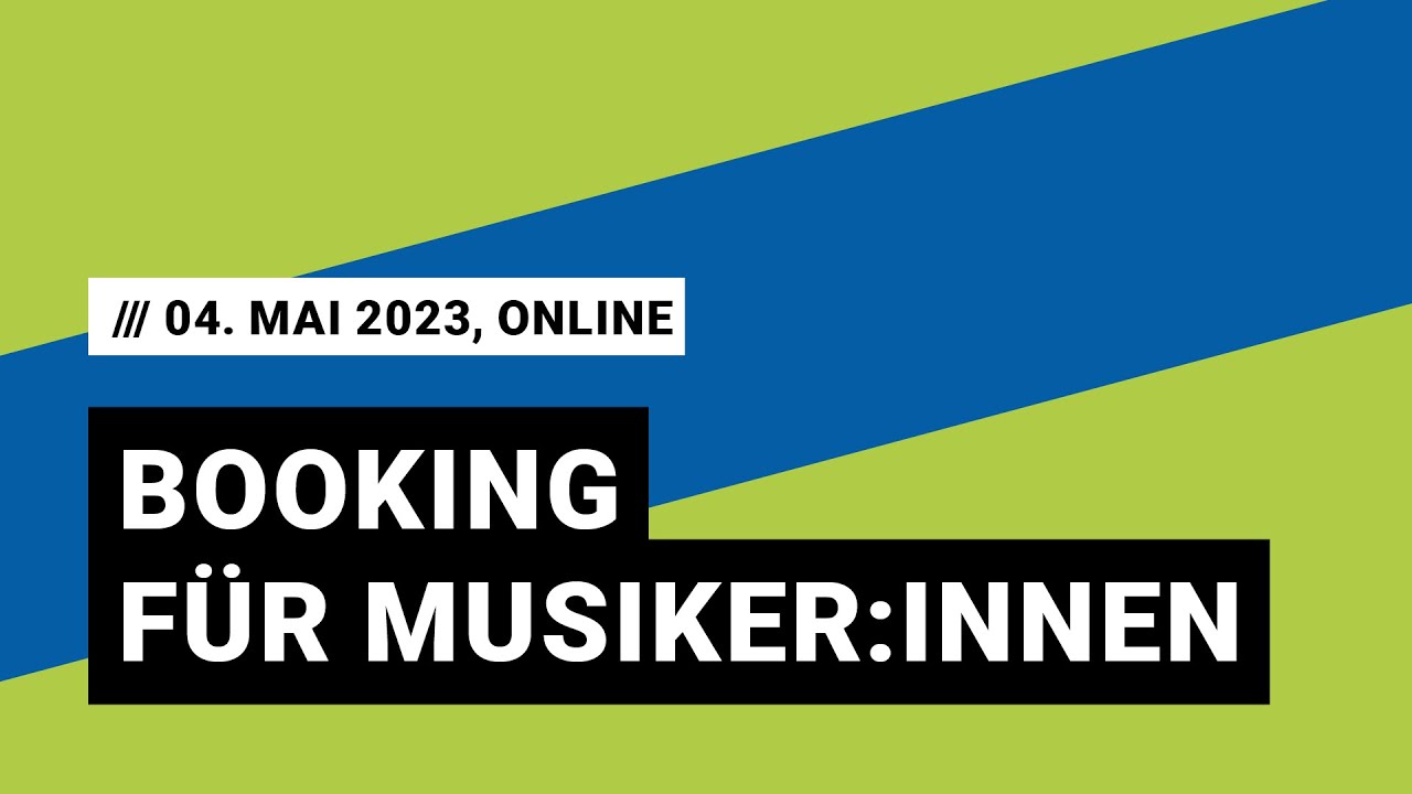 Wie agiere ich musikwirtschaftlich? – Bereich Booking