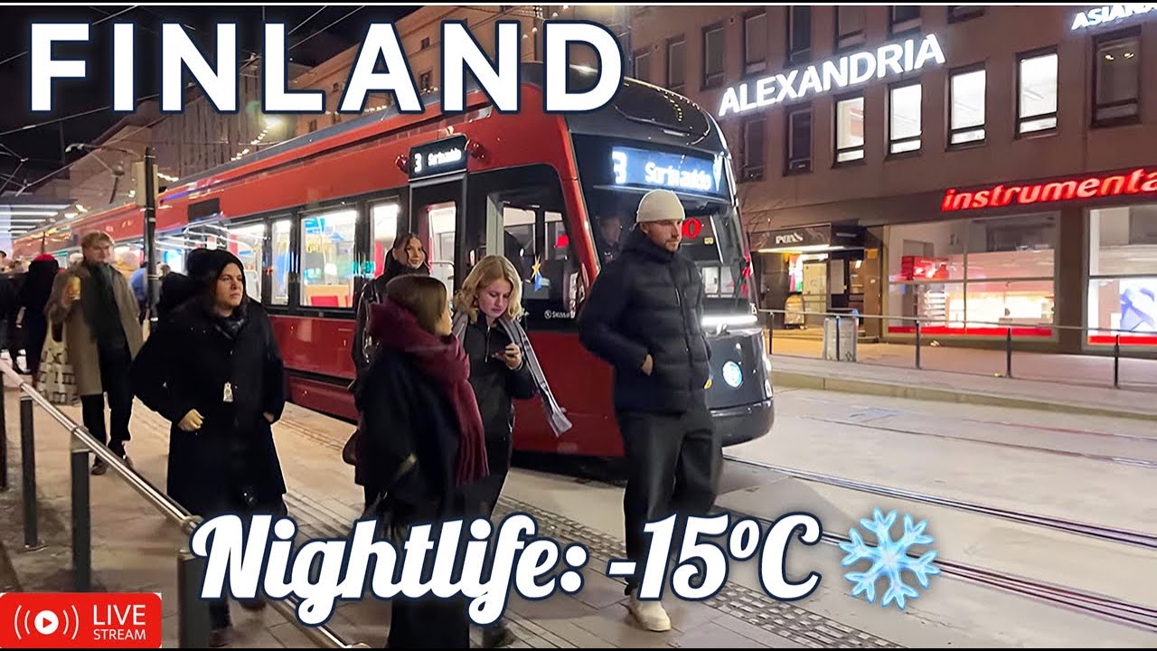 TAMPERE CITY WINTER PARTY NIGHT LIFE IN THE COLD 🥶 -15°C ❄️ | FINLAND 2026