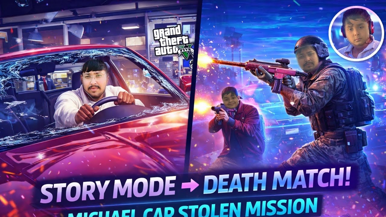 Michael Ki Car Chori Aur Phir LIVE Goli-Baari 😱 | GTA 5 Death Match| Verticle Streaming