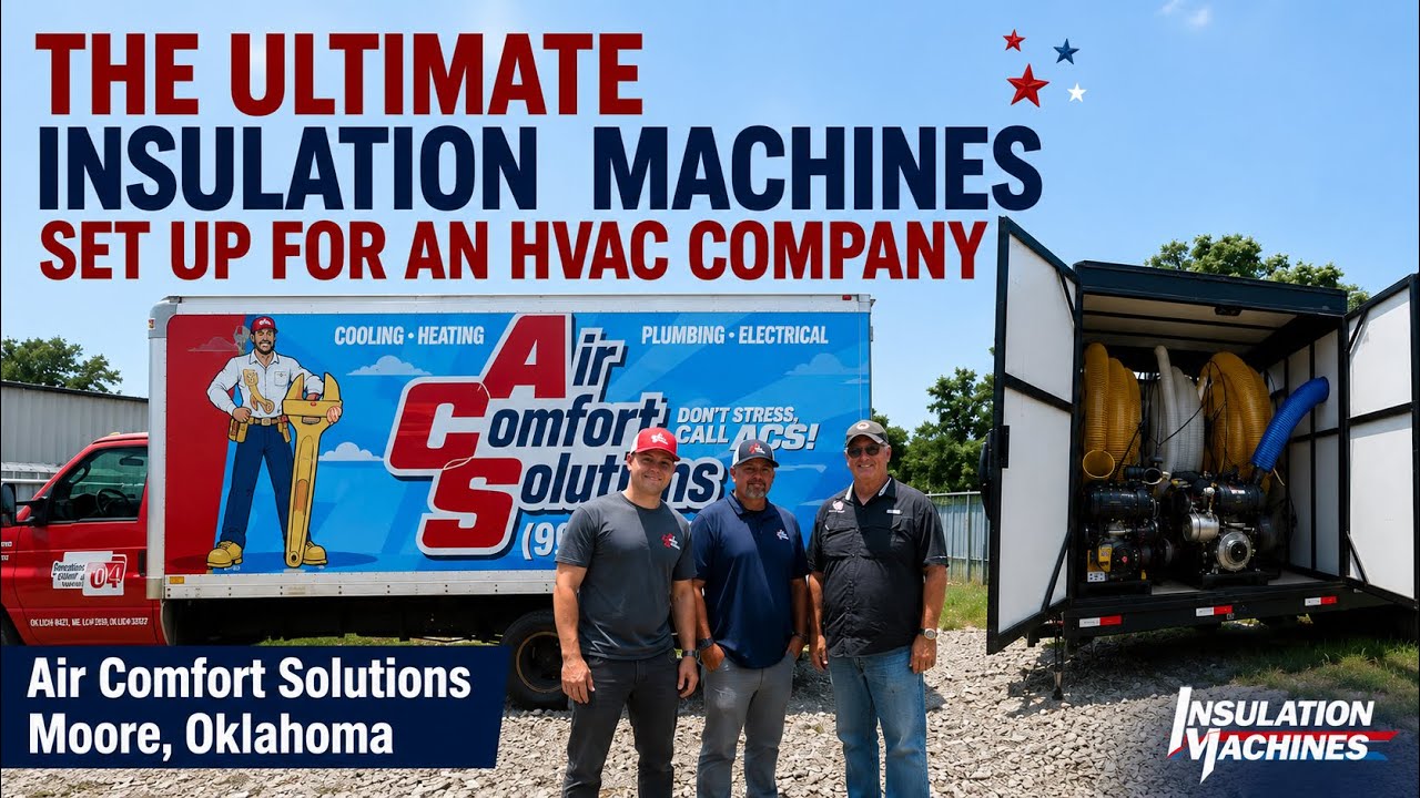 Efficiency Insulation Equipment Setup for an HVAC Company for Installs and Removals 